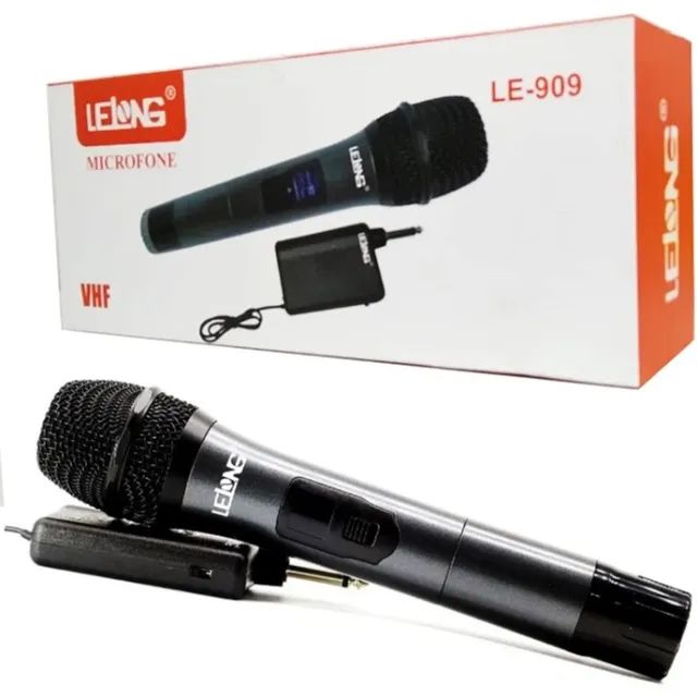 Microfone Profissional Sem Fio, Wireless - Lelong Le-909