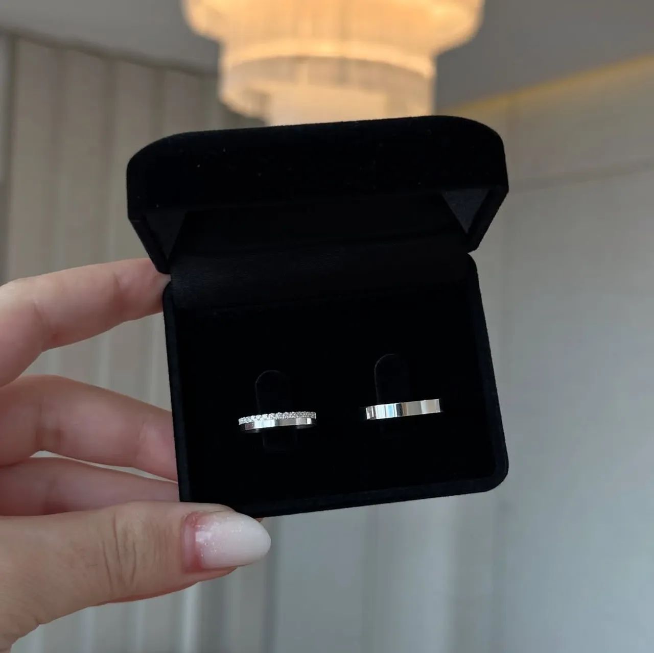 Par de alianças Mireli na Prata 950