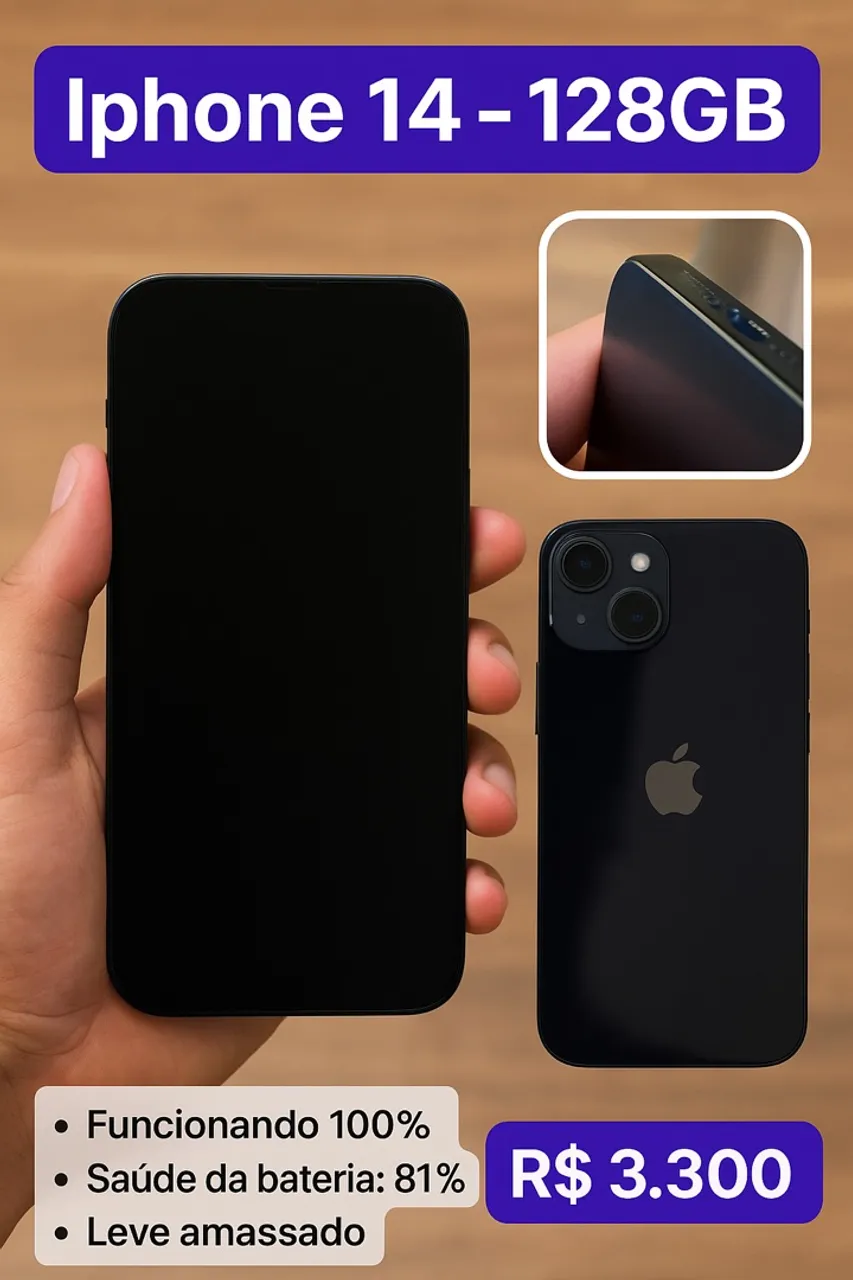 iPhone 14 - 128GB - Preto