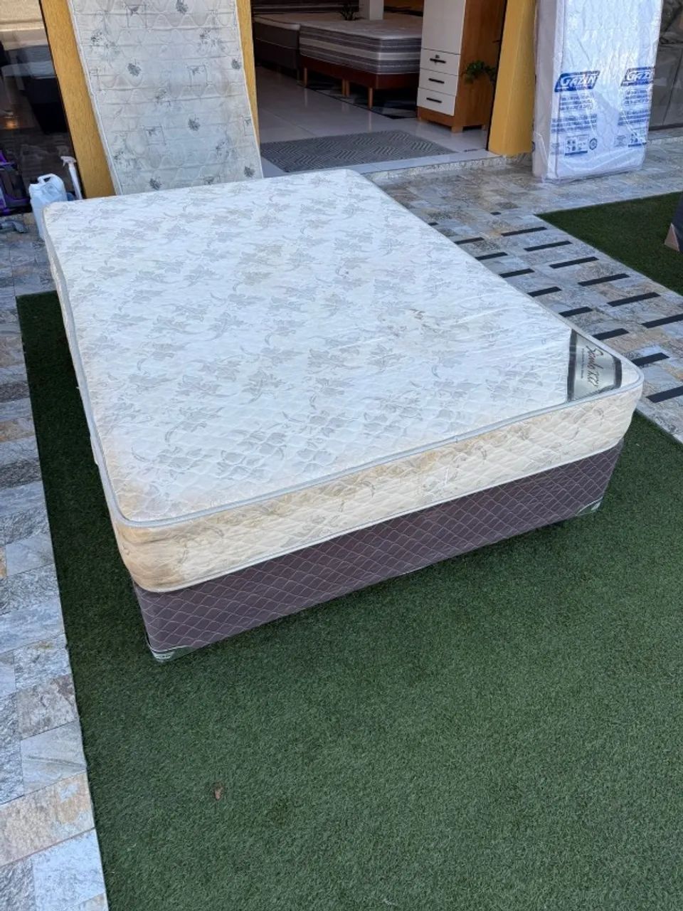 Cama box CASAL USADA COM COLCHÃO - Entrego!  - Foto 4