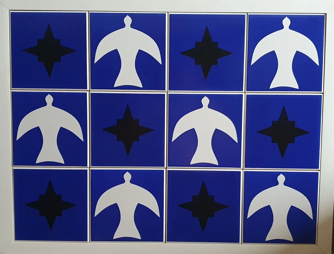 Moldura 12 Azulejos Athos Bulcão 