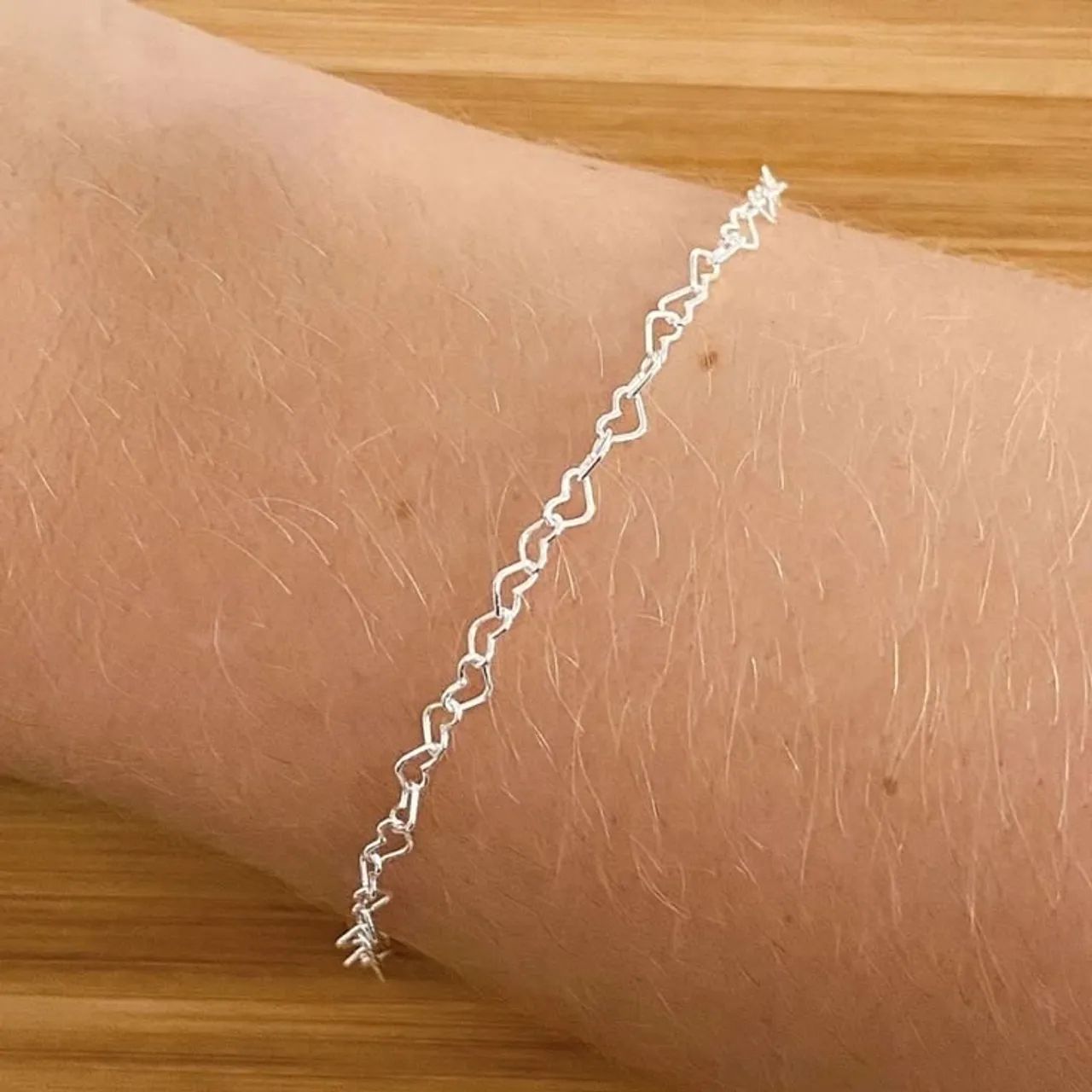 Pulseira Coração - Prata 925 - Foto 2