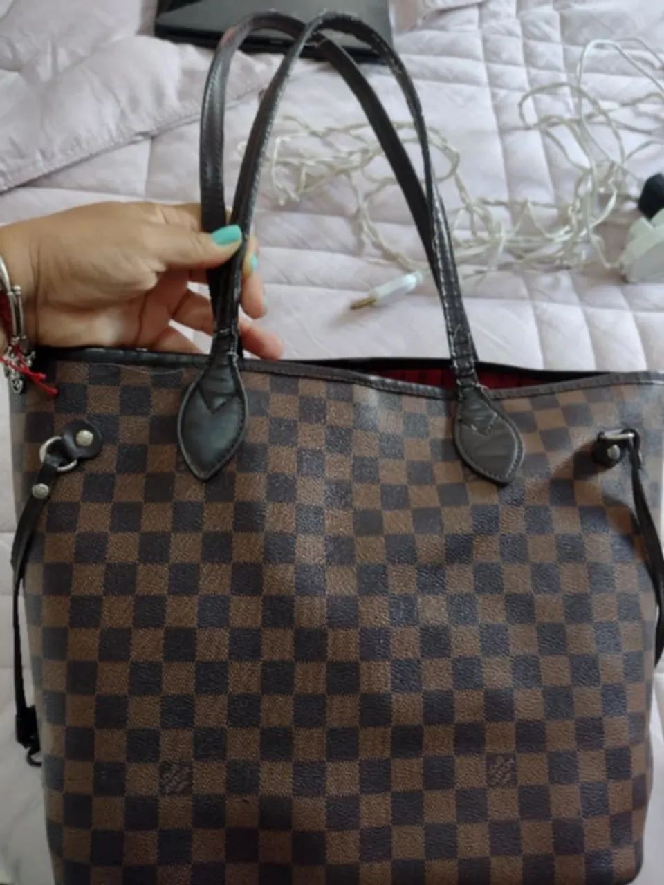 Bolsa Louis Vuitton Damier Ebene Neverfull - Foto 5
