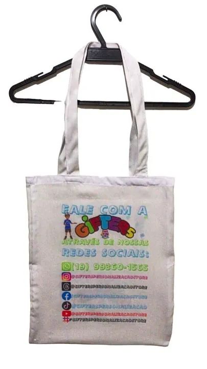 Sacola EcoBag/ Bolsa de ombro personalizada frente e verso! - Foto 2