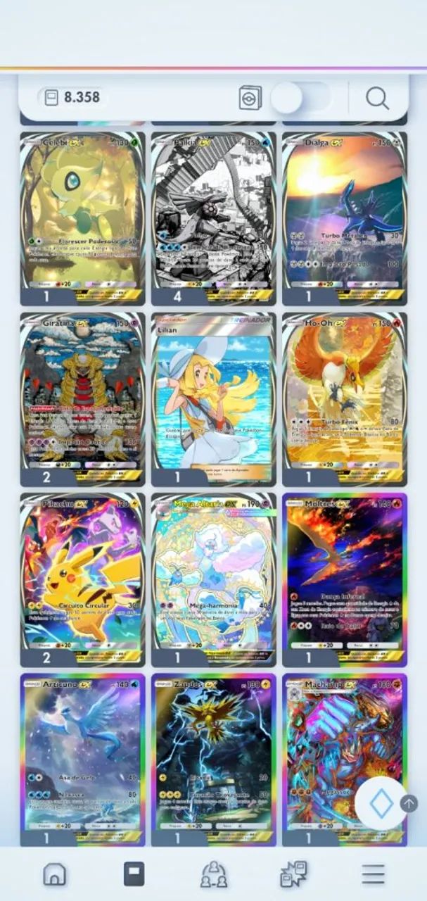 Conta Pokémon TCG Pocket Nível 50+8.358 Cartas + 1.987 ampulheta de pacote. - Foto 3