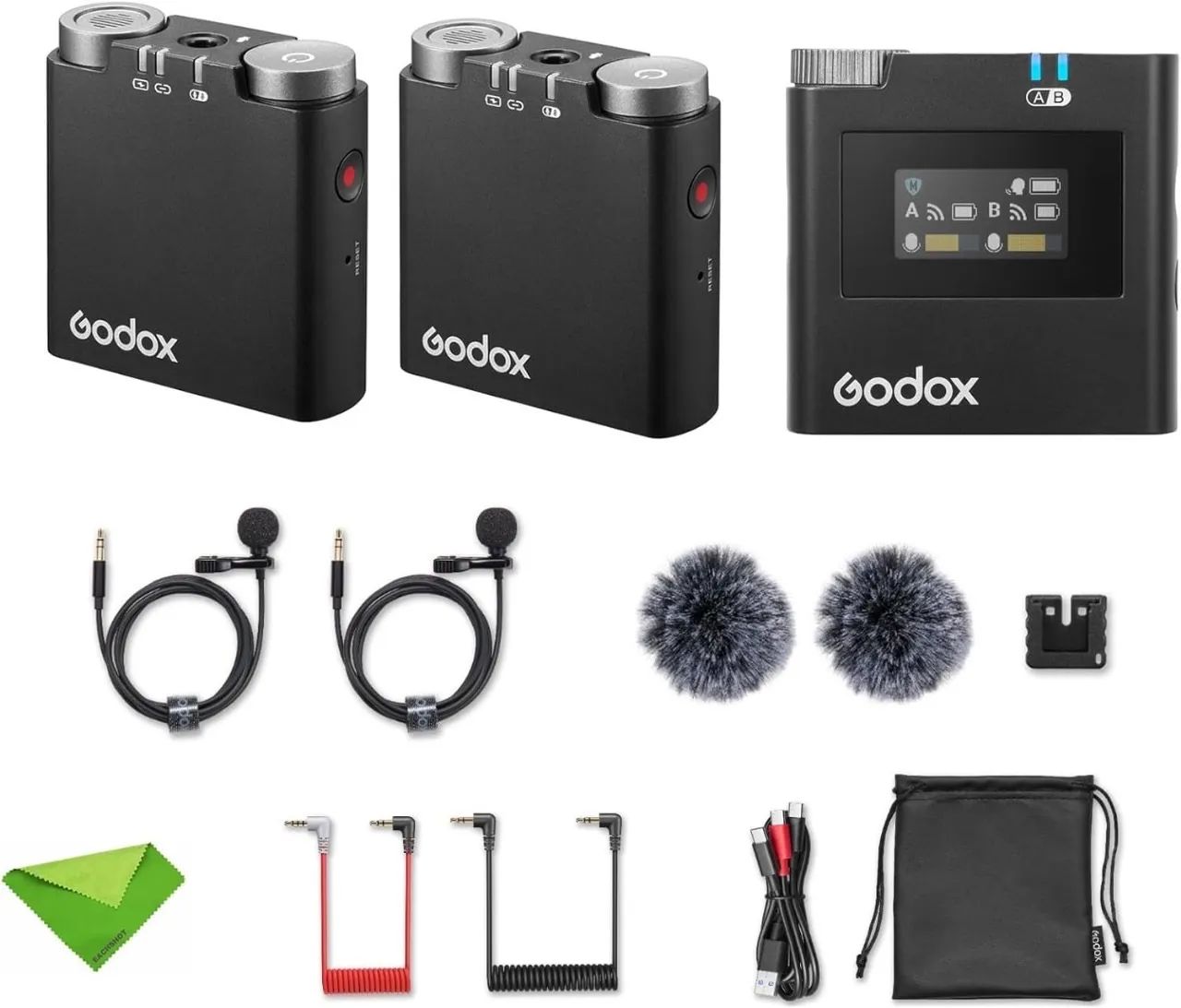 Microfone de lapela Godox virso m2 - Foto 4