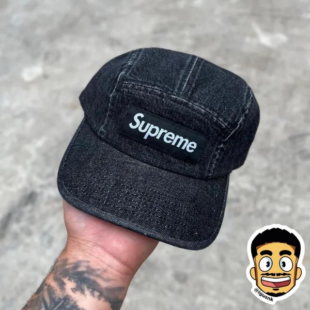 BONÉ SUPREME - JEANS ESCURO
