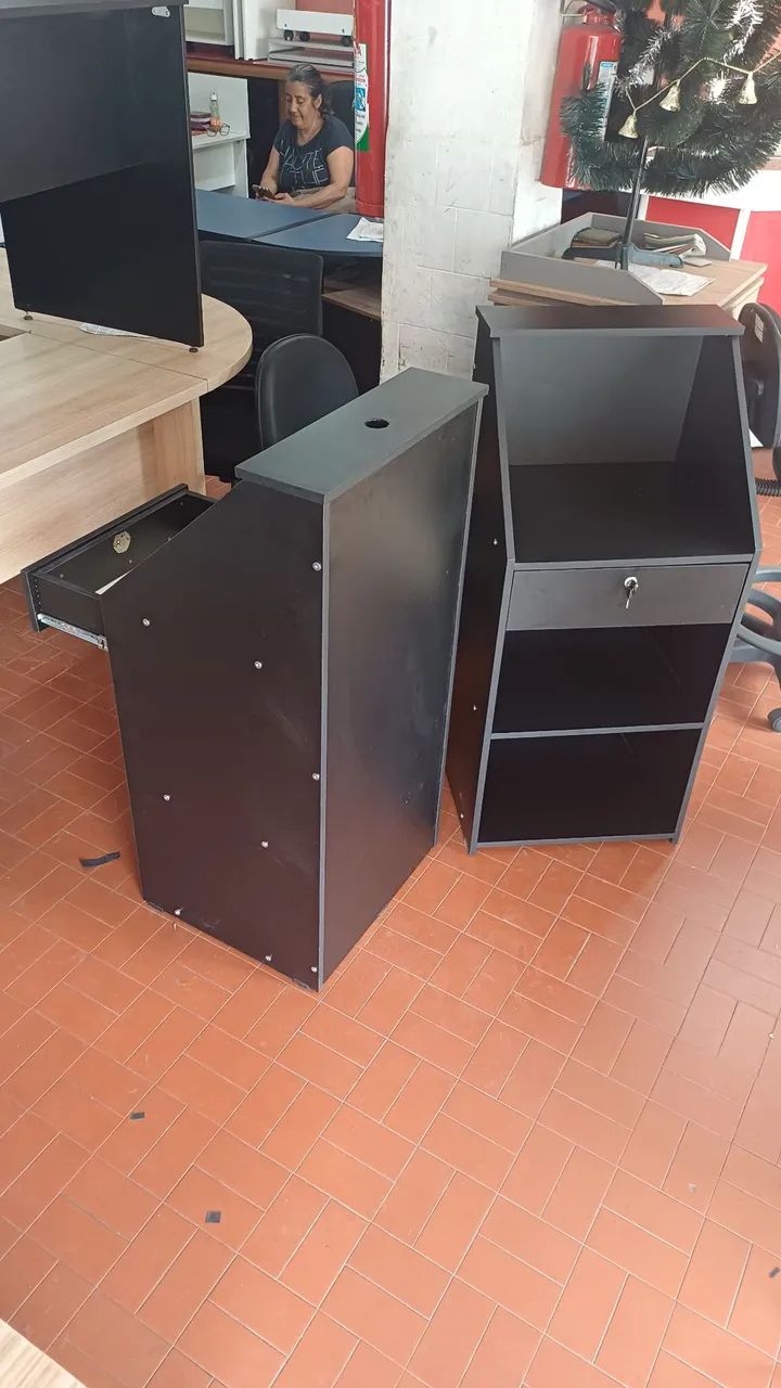 Balcão Para Caixa, Vallet, Lojas, Recepção Com Gaveta e Prateleira 100% MDF - Foto 5