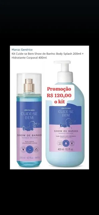 Kit Cuidese Bem -  Creme + Colônia - Foto 5