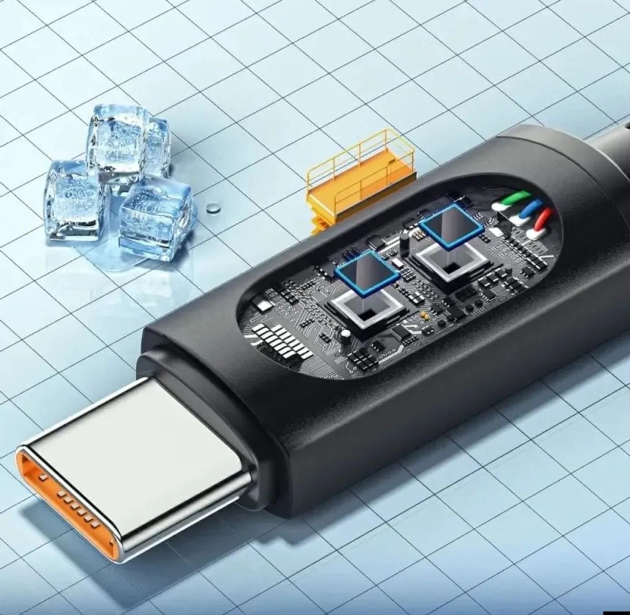 Cabo USB C 100w com display digital  - Foto 4