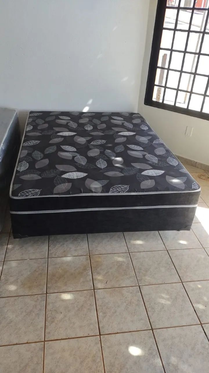 MEGA PROMOÇAO!?CAMA BOX CASAL 7CM DE ESPUMA CONJUGADA! FRETE GRÁTIS?
