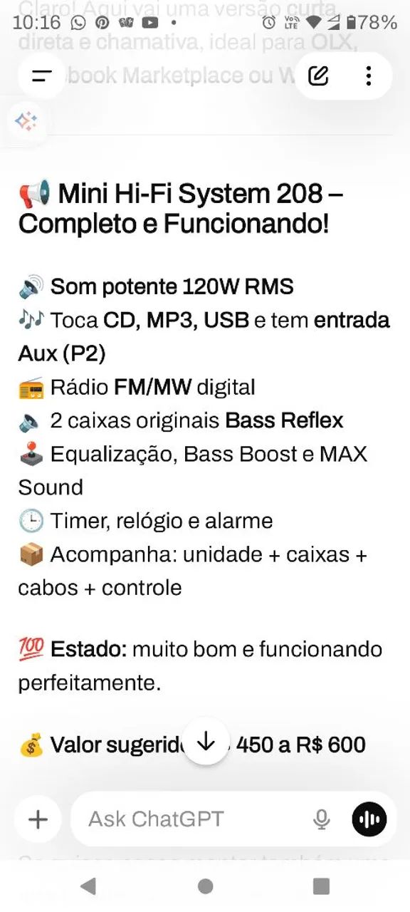 Mini hi-fi system FWM208 ano 2010/2014 - Foto 5