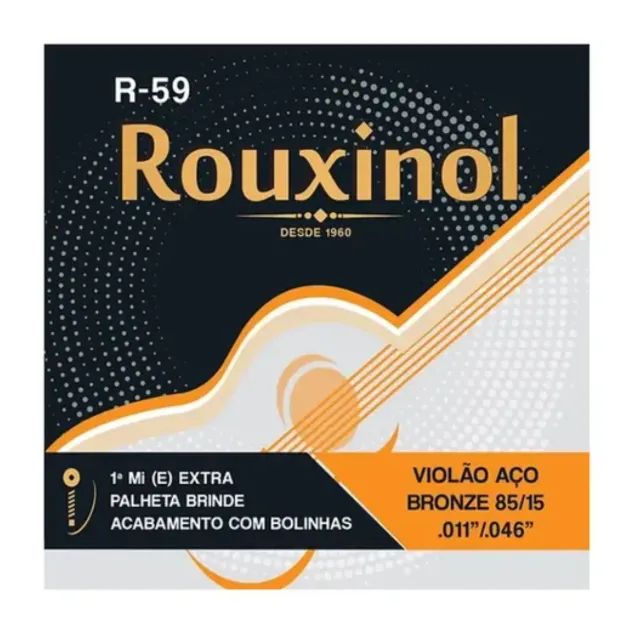 Encordoamento Rouxinol Violão Aço - Foto 2