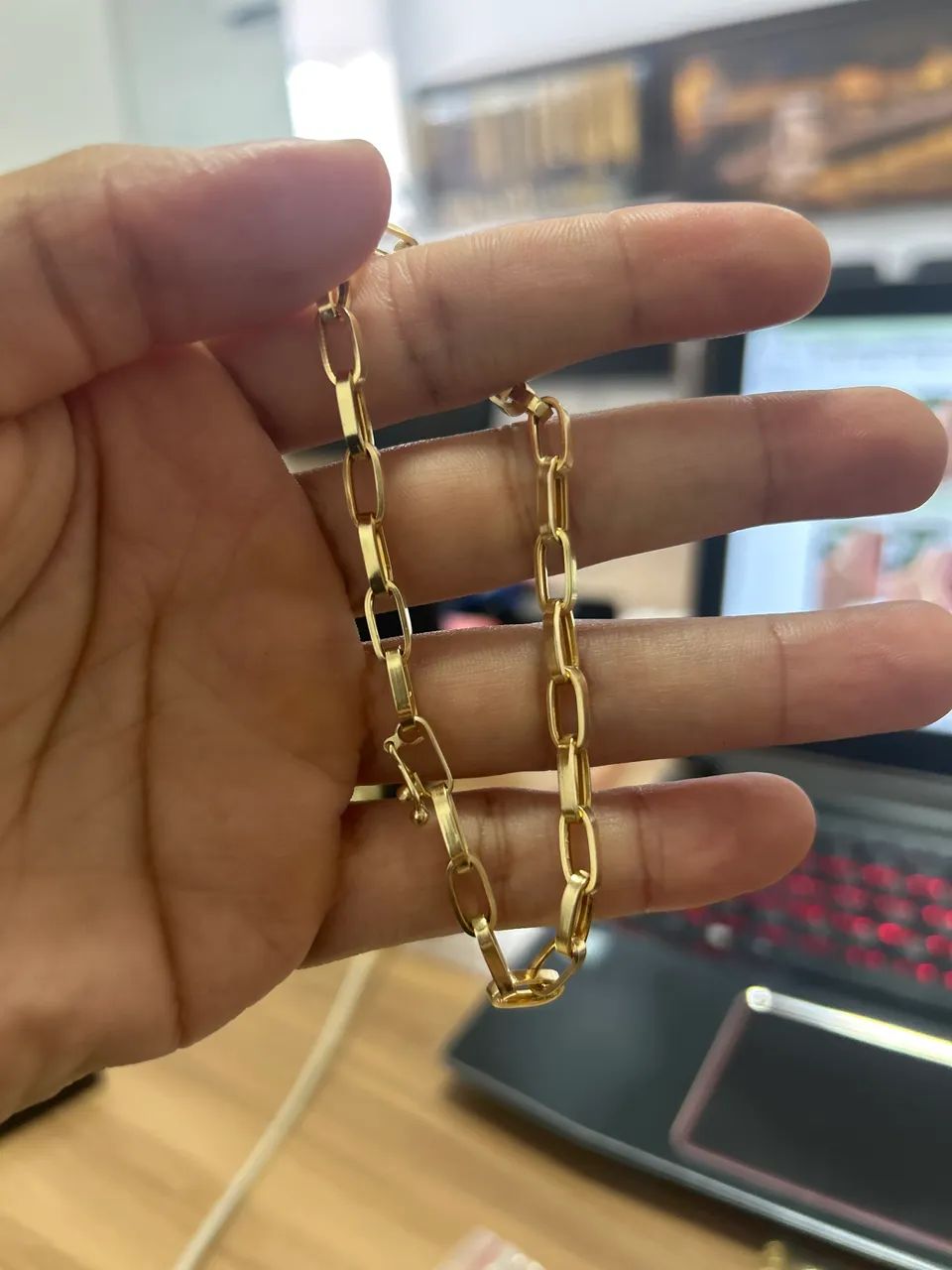 Pulseira 10g MACIÇO ouro 18k modelo tijolinho 