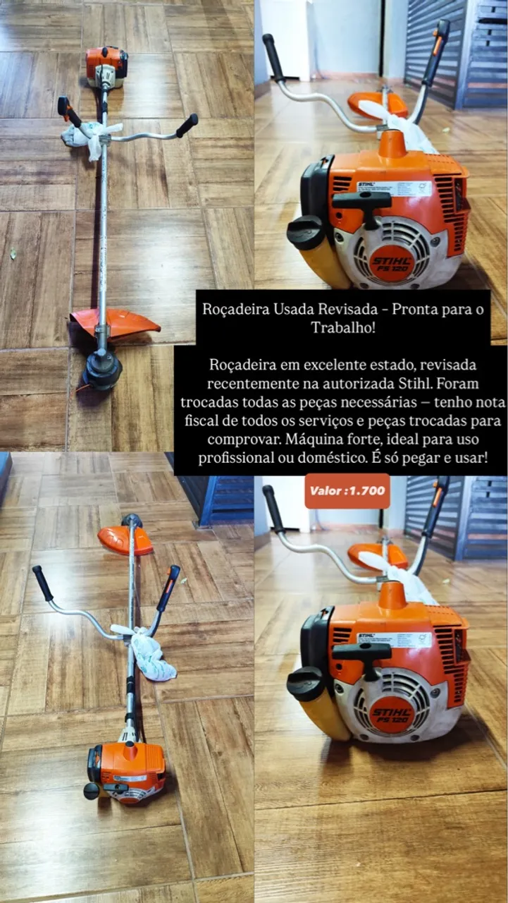 Roçadeira Stihl FS 120 Revisada e Pronta Para Uso