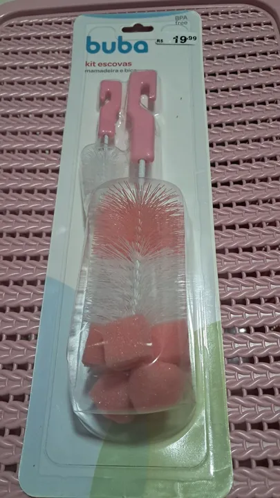 Kit Escovas Buba para Mamadeira e Bico - Novo
