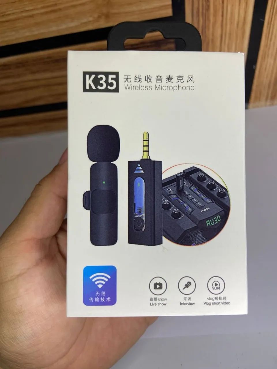 Microfone lapela s/ fio k35 3.5mm plug and play 5v 60mah - Foto 2