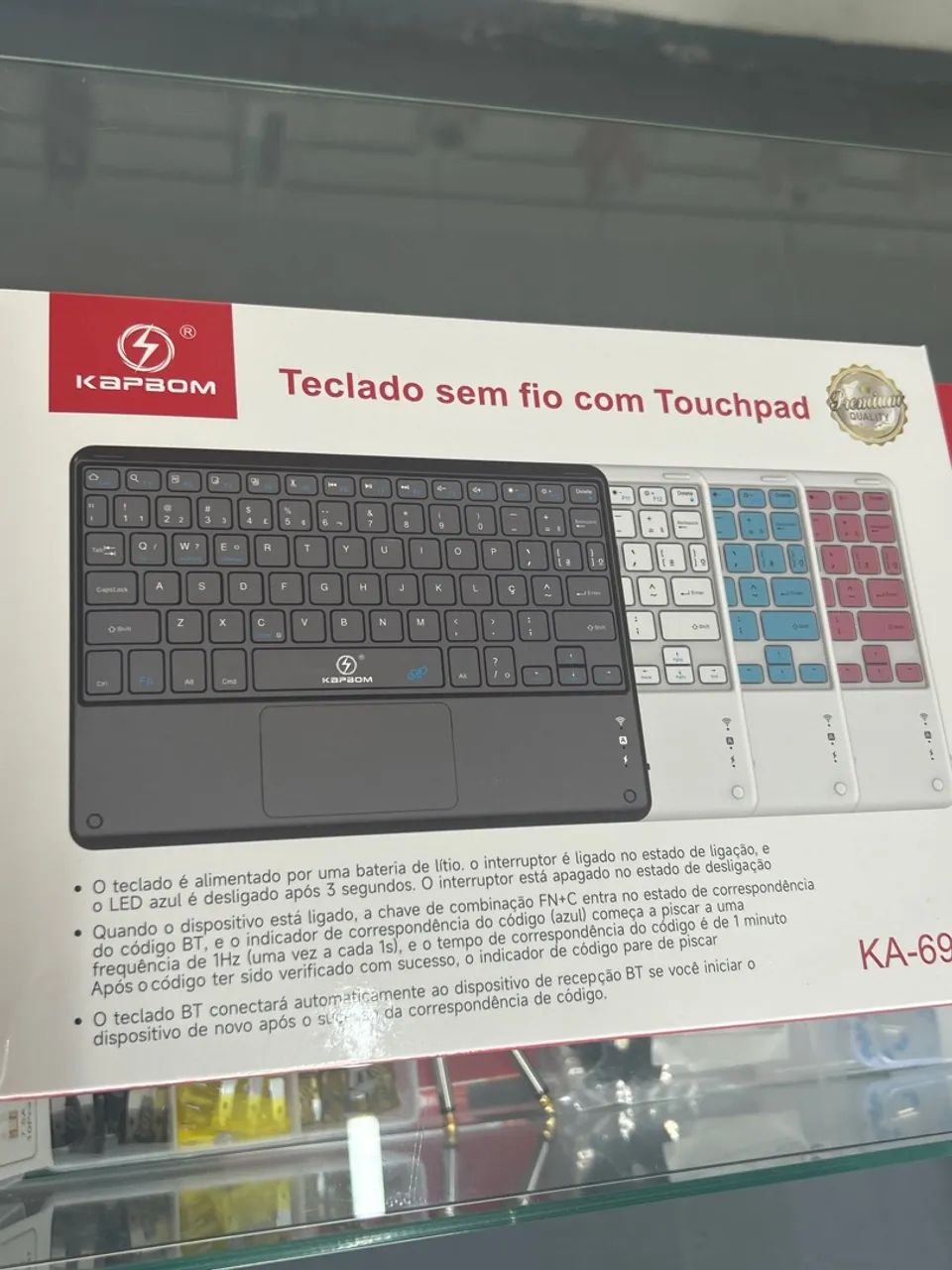 Teclado sem fio com Touchpad KAPBOM