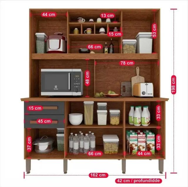 Armário de Cozinha OFF WHITE 100% MDF MEGA OFERTA - Foto 2