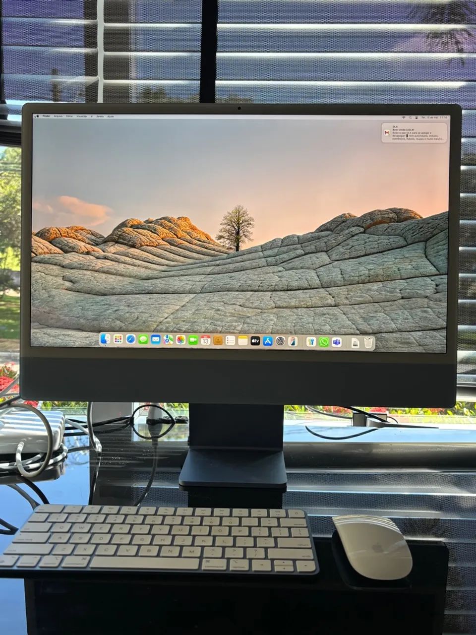 iMac Apple 24? com chip M3 - Azul - Tela 4.5K - Teclado e mouse inclusos - Foto 3
