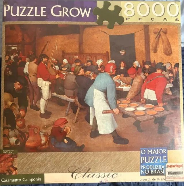 RARIDADE >>LACRADO<< Quebra-cabeça Puzzle Grow Casamento Camponês 8000 Peças - Foto 5