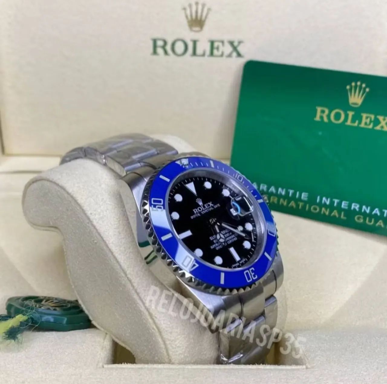 Rolex Submariner bezel azul visor preto linha Premium AAA+suíço - Foto 4