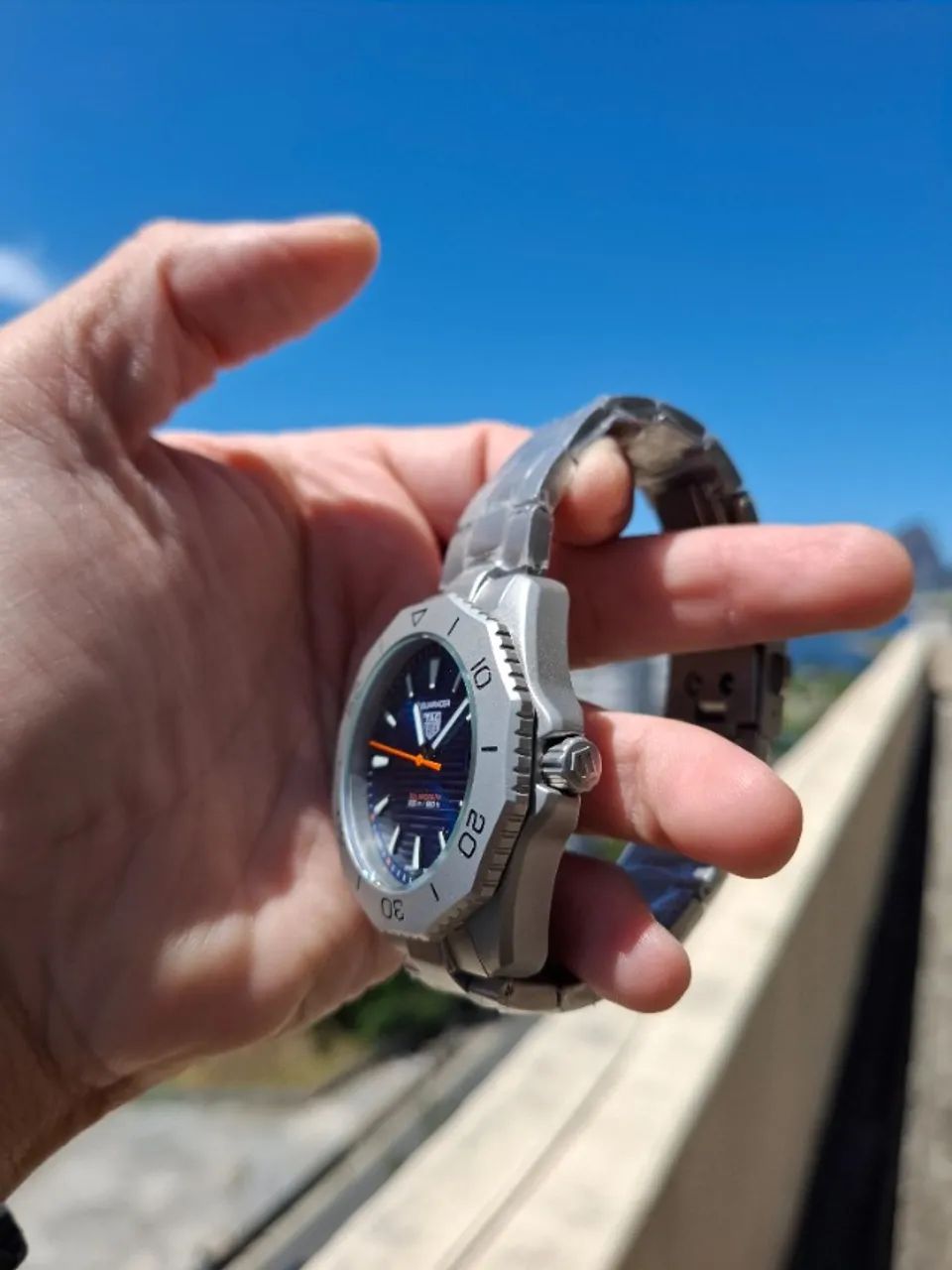 Relógio TAG HEUER AQUARECER FUNDO AZUL AUTOMÁTIC - Foto 3