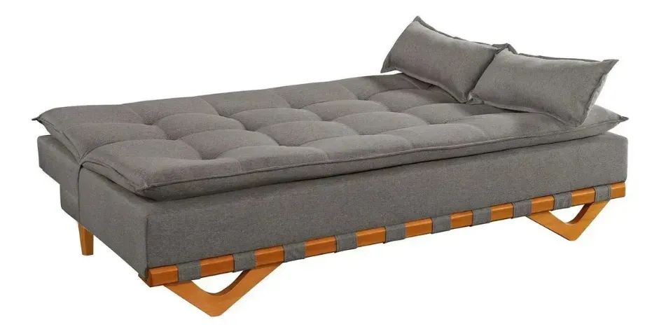 Sofá Cama Capri Cinza (ENTREGAMOS NO MESMO DIA) - Foto 2
