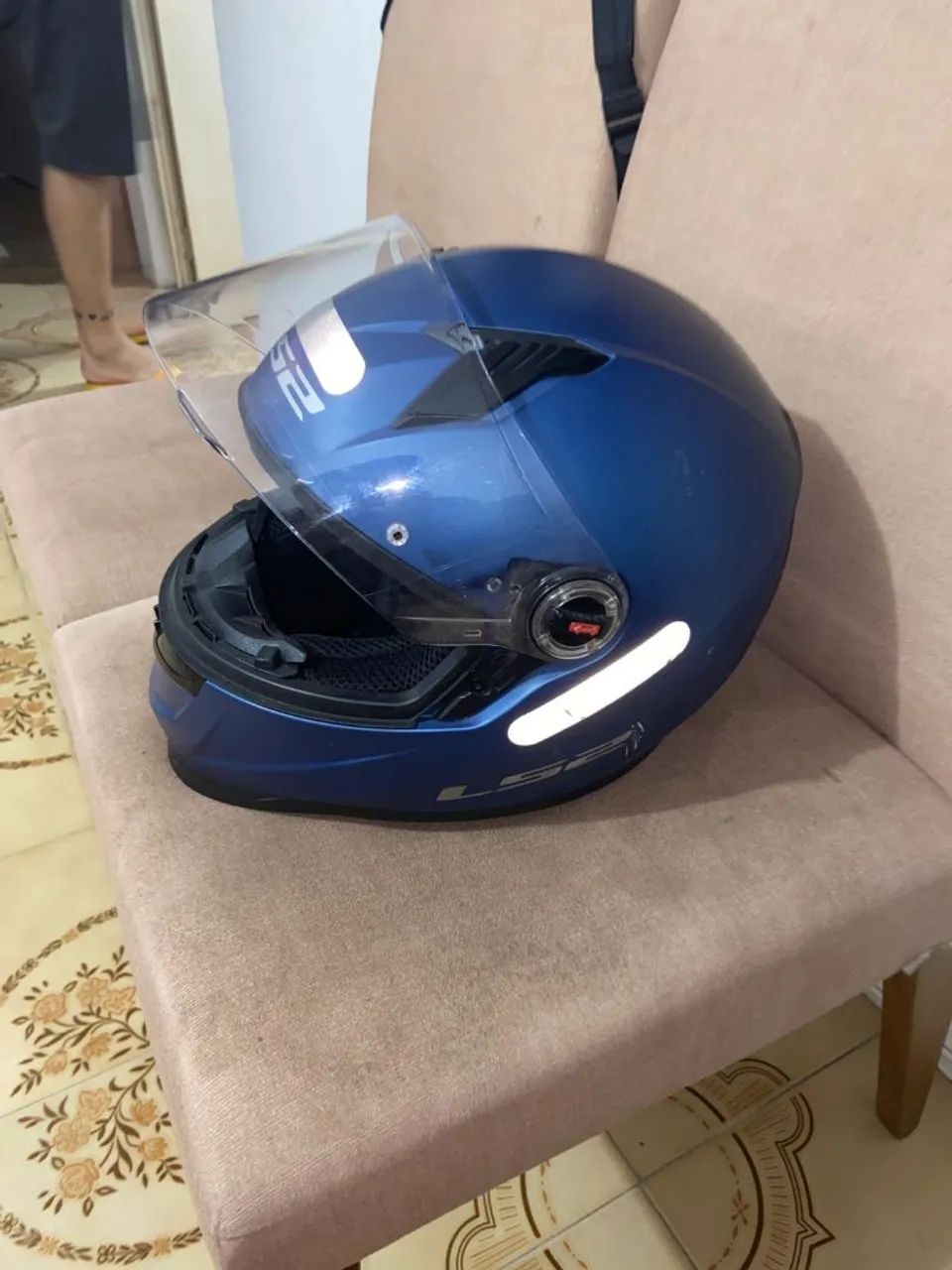 Capacete LS2 Ff358  Fosco Azul  - Foto 3