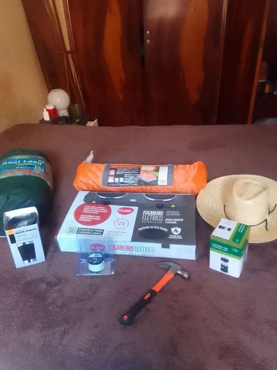 Kit Camping Itens Básicos, Campo e Praia