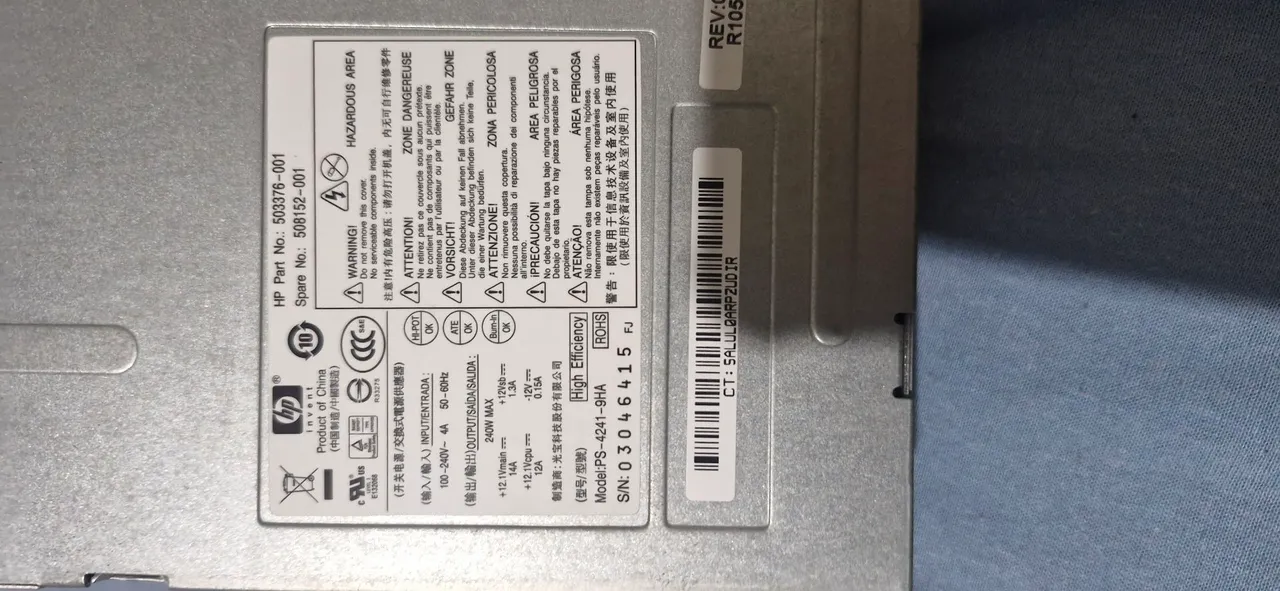 Fonte de PC HP 4241-9HA 240W