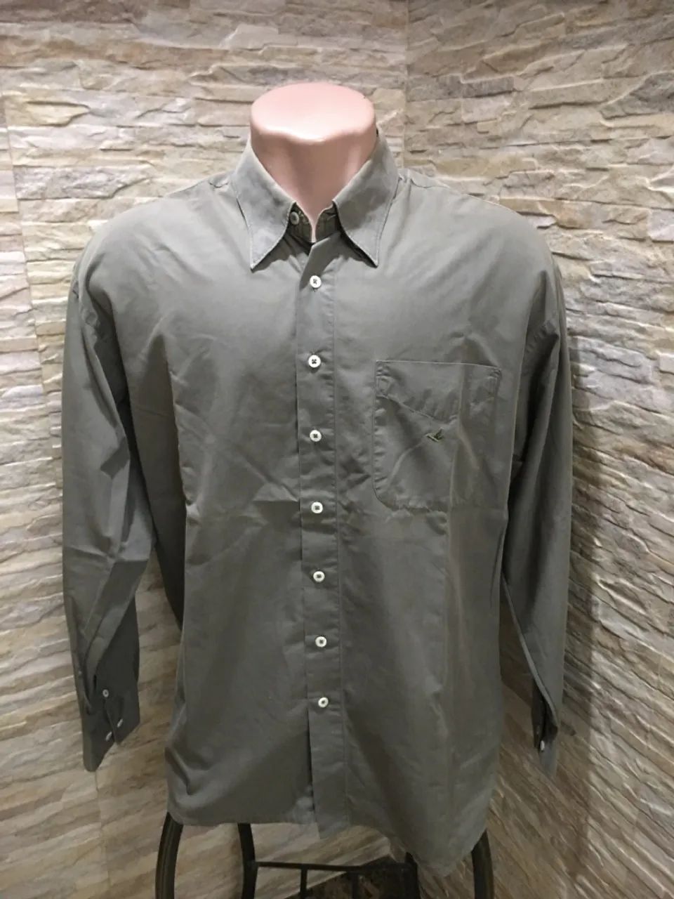 Camisa Brooksfield Sportive Verde Oliva - Foto 4