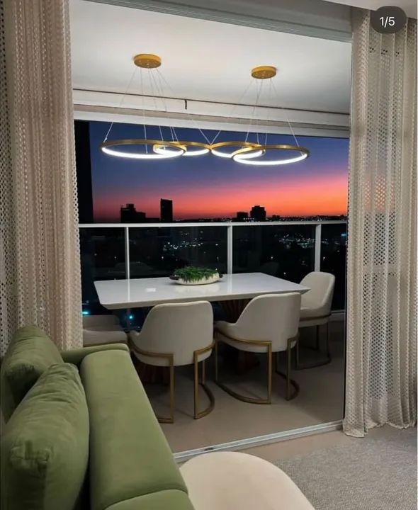 Lustre Moderno de Arco de Aço Inoxidável com Iluminação LED - Foto 4