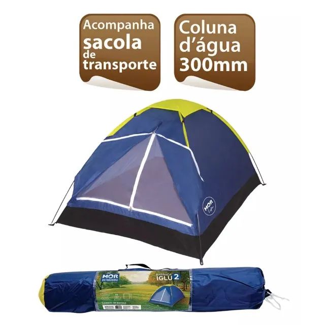 Barraca Acampamento 2 Pessoas Azul - Foto 2