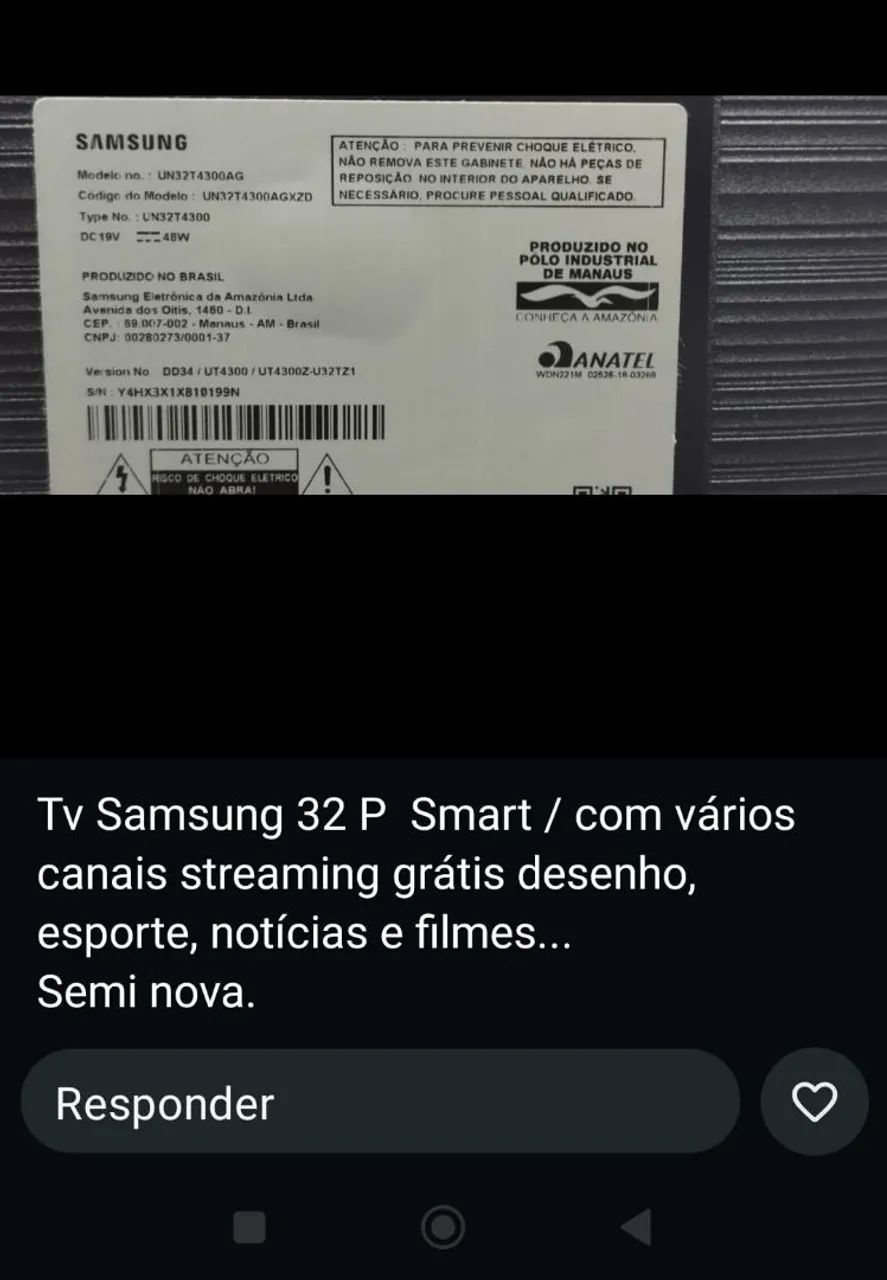 Tv Samsung Smart 32'  - Foto 3