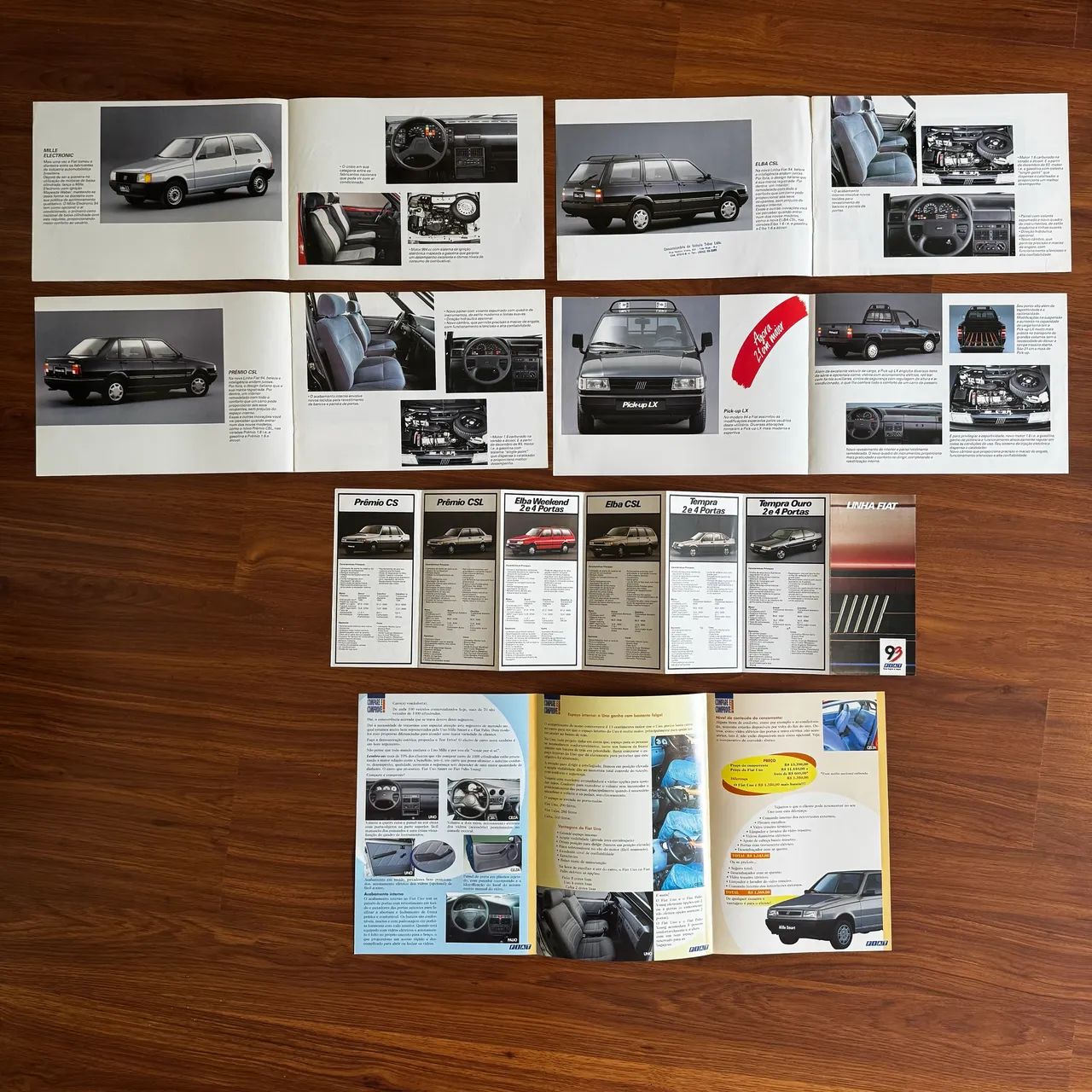 6 PROSPECTOS FOLDERS FIAT ELBA, MILLE ETC 250,00 CADA! - Foto 2