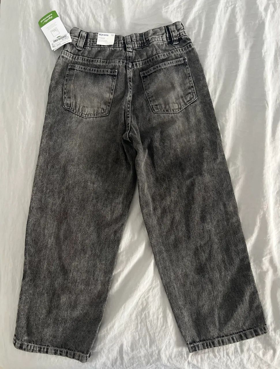 Calça Jeans Infantil - Preto Estonado - 10  NOVA - Foto 3