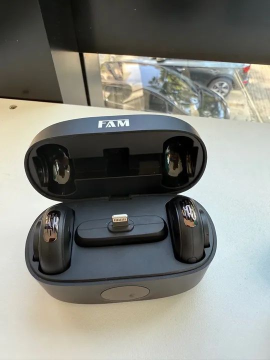 Microfone de Lapela Android e iPhone Bluetooth FAM Bell M2 - Novo - Foto 3