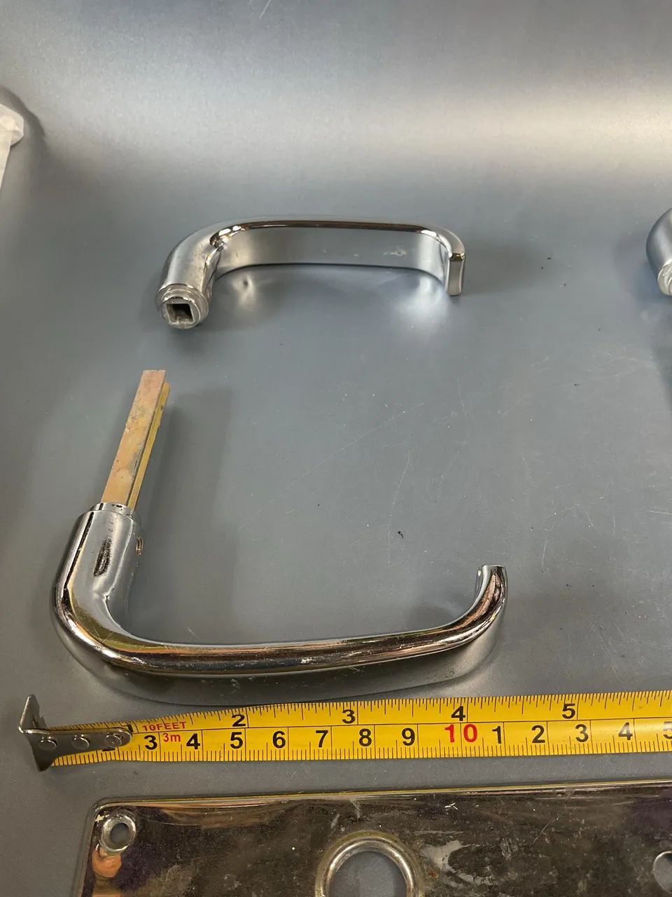 Chrome Door Handle Set, Mirror Plates, Lock Trim Plates64750513527042123