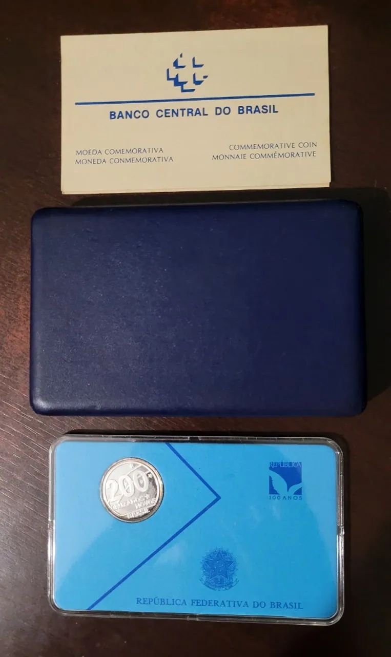 Moeda Comemorativa 200 Cruzados Novos Estojo e Certificado
