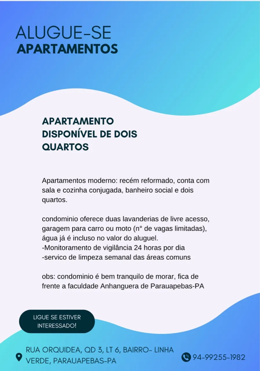Apartamento para locação