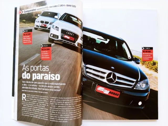 Revista Quatro Rodas - BMW 320i x Mercedes C180 K x Audi A4 2011