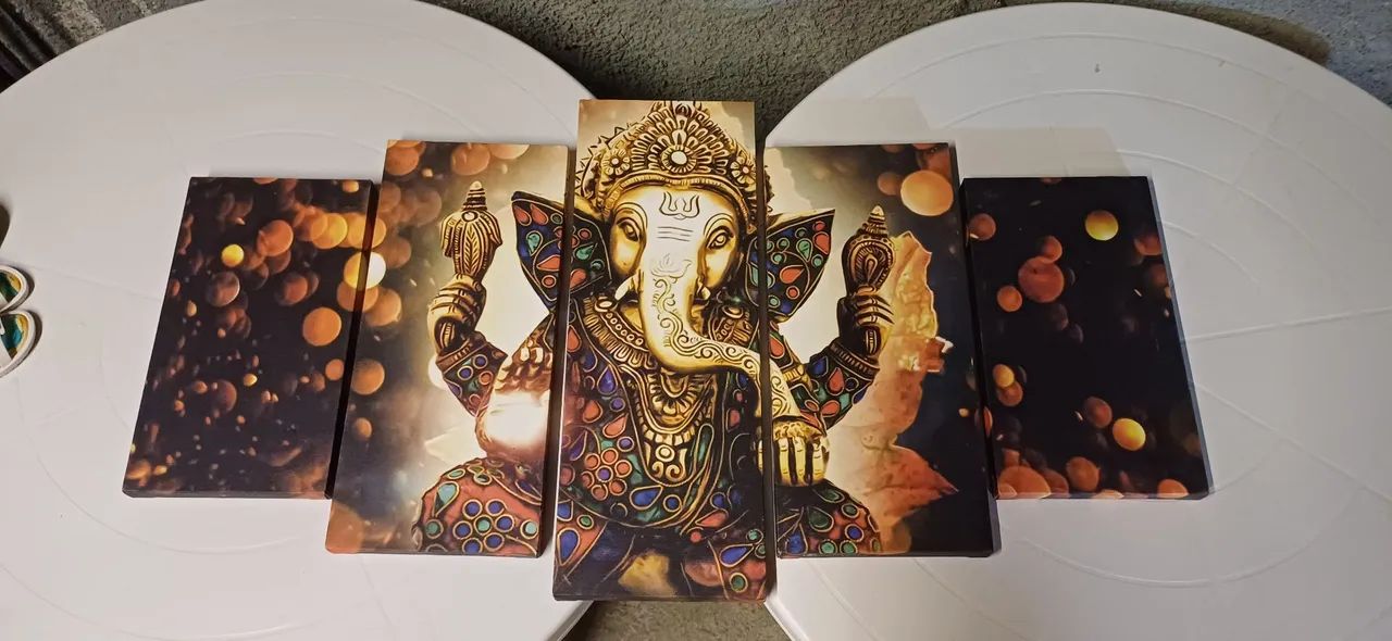 Quadro Decorativo Ganesha 5 Peças
