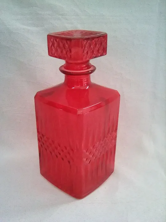 Garrafa vermelha decanter barroco