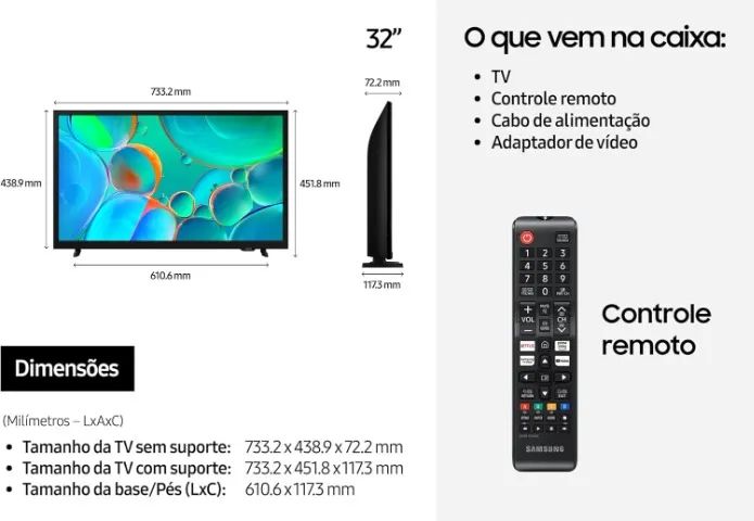 Samsung Smart TV 32" HD H5000F 2025 - Foto 3