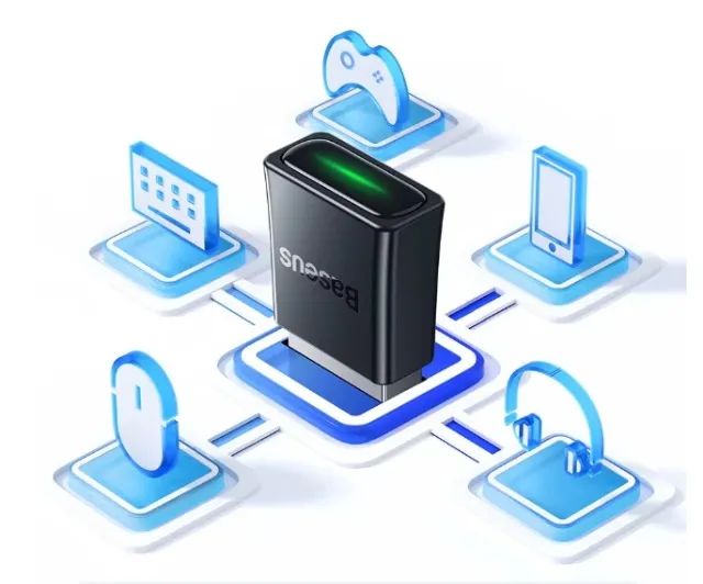 Adaptador Usb Bluetooth Basus 5.3 Compatível Pc Ps5 Xbox Switch Baseus - Foto 3