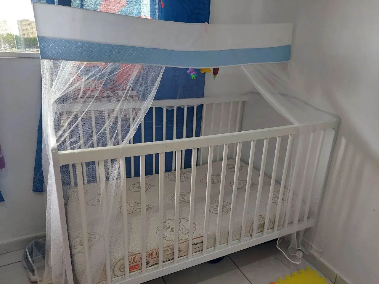 Berço Cama com Colchão de Espuma Baby Soninho Ortobom - Foto 3