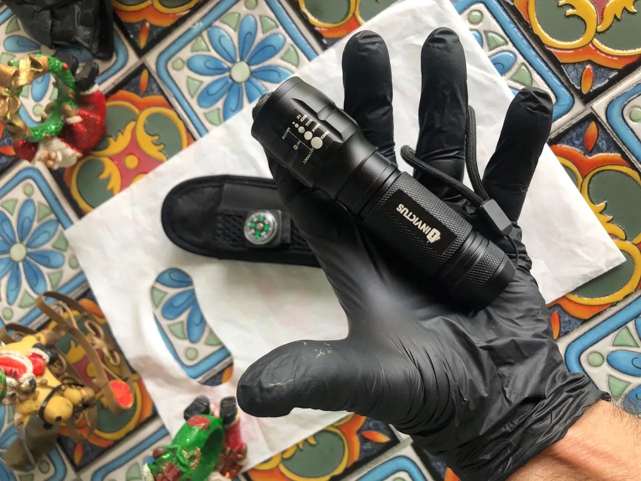 Mini lanterna com bússola Invictus - Foto 3