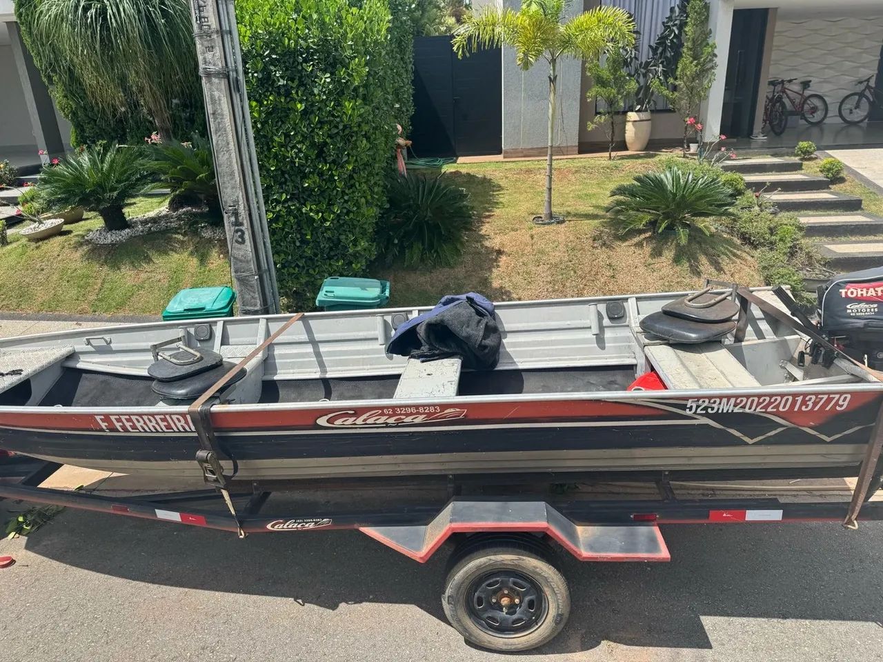 Canoa 5 metros calaça de alumínio - Foto 7