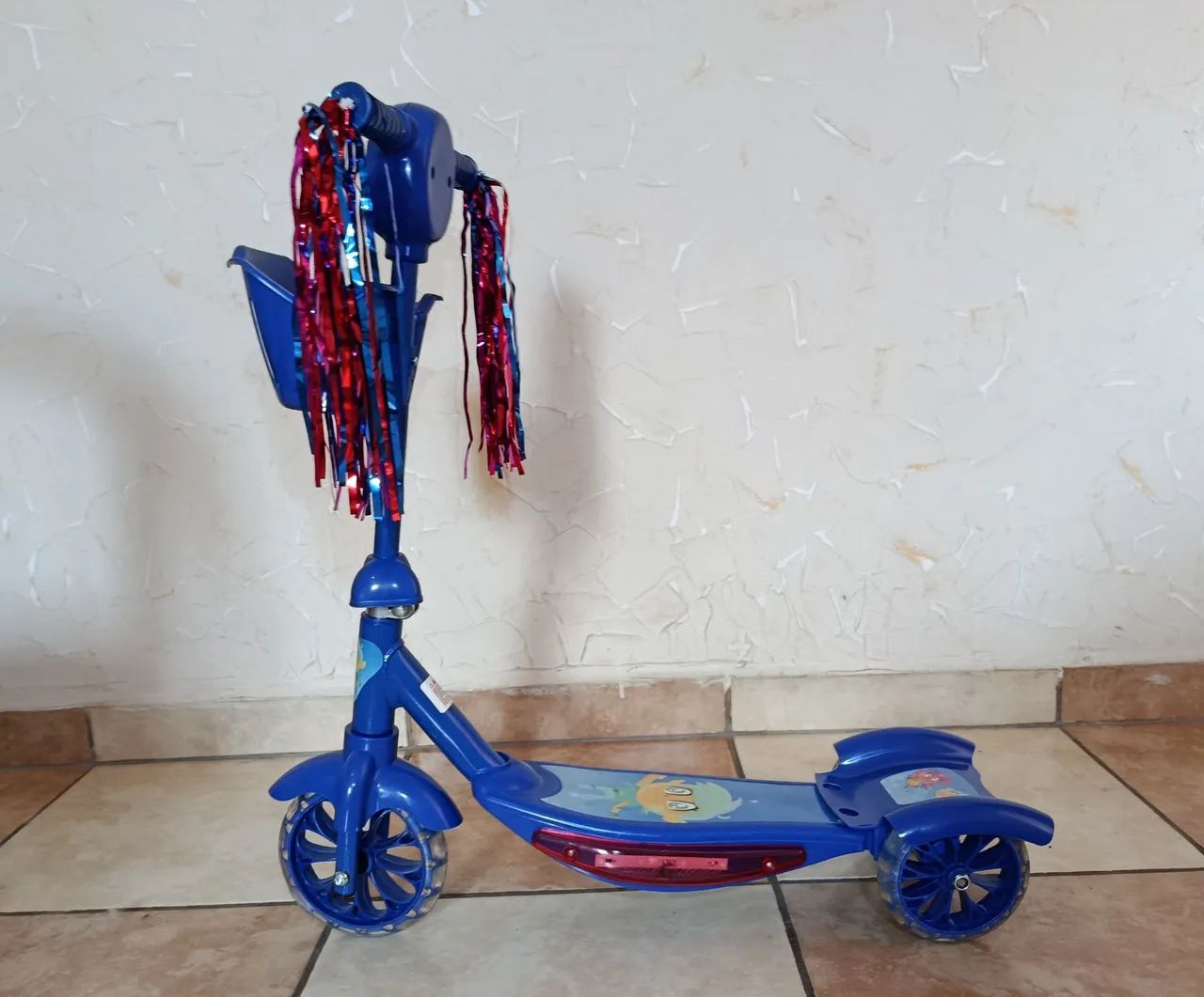 Patinete infantil azul 3 rodas  - Foto 3